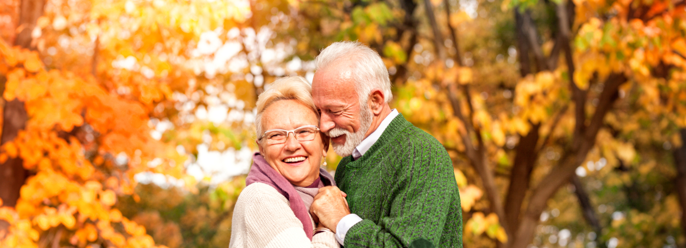 senior couple smiling